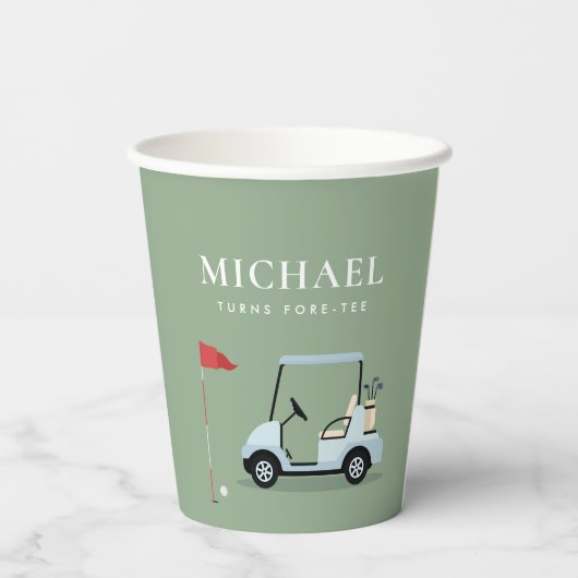 Golf Par-tee Gobelets en Papier (Verso)