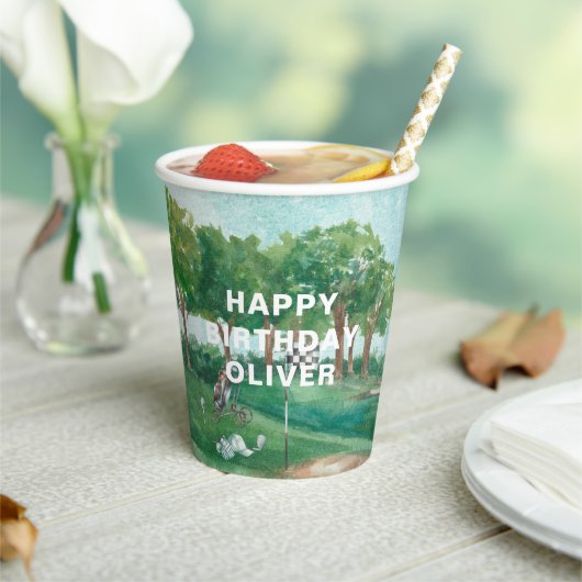 Golf Par-Tee | Gobelets en papier d'anniversaire (Insitu)