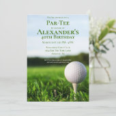 Golf Par Tee Golfer Invitation Anniversaire (Debout devant)