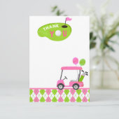 Golf Par Tee Hole En Un Anniversaire Merci Cartes (Debout devant)