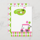 Golf Par Tee Hole En Un Anniversaire Merci Cartes (Devant / Derrière)