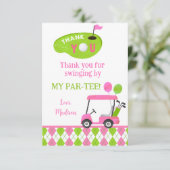 Golf Par Tee Hole En Un Anniversaire Merci Cartes (Debout devant)