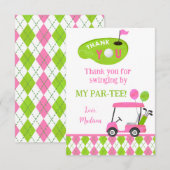 Golf Par Tee Hole En Un Anniversaire Merci Cartes (Devant / Derrière)