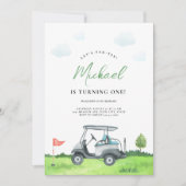 Golf Par Tee Invitation Anniversaire (Devant)