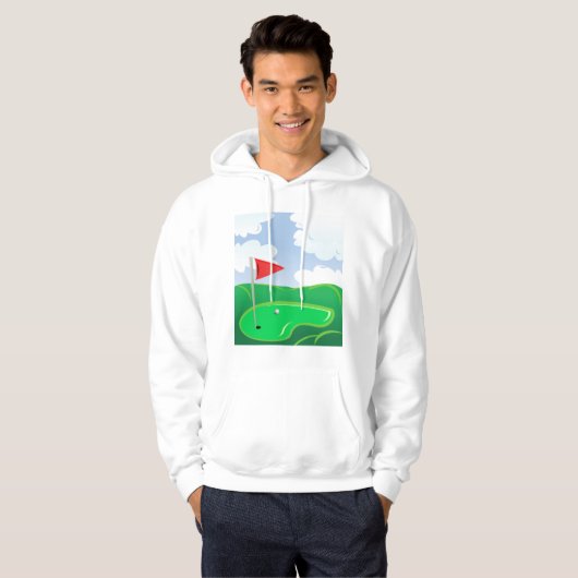 Golf Parcours Green Mens Sweat - shirt à capuche (Devant entier)