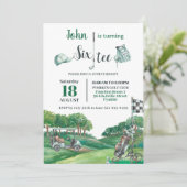 Golf Party 60th Birthday, 60 Kaart (Staand voorkant)