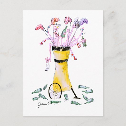 Golf party bag, tony fernandes briefkaart (Voorkant)