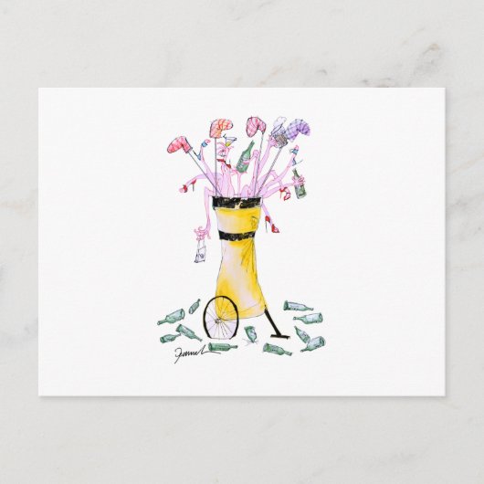 Golf party bag, tony fernandes briefkaart (Voorkant)