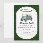 Golf Party Invitation Kaart (Voorkant / Achterkant)