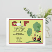 Golf Party Kaart (Staand voorkant)