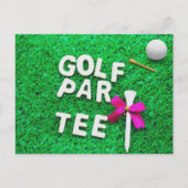Golf Party Par Tee invitation sur herbe verte (Devant)