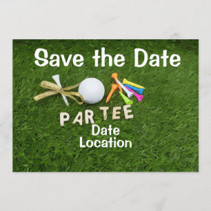 Golf Party-uitnodiging met golfbal en t-shirt Kaart