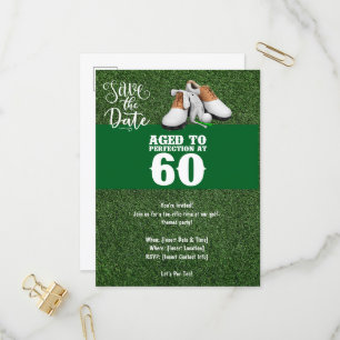Golf Party-uitnodiging Save the Date 60th Birthday Uitnodiging Briefkaart