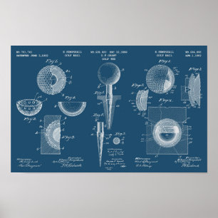  Golf Patent Poster 1 Cyanograph
