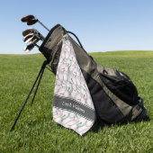 Golf Pattern Personalized Golfhanddoek (Groen)