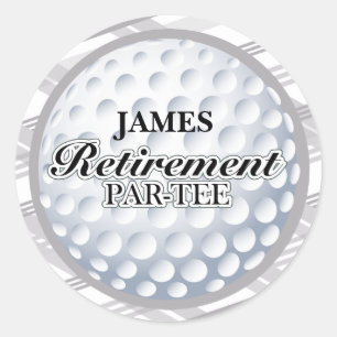 Golf Pensioen Party Stickers