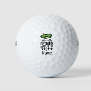 Golf Pensioen voor golfer met vlag op groen Golfballen