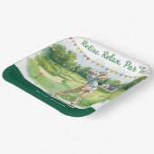 Golf pensioen voor golfer papieren bordje (Gebogen)