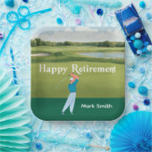 Golf pensioen voor golfer papieren bordje (Feest)