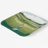 Golf pensioen voor golfer papieren bordje (Gebogen)