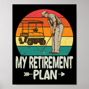 Golf Pensioenplan Golf Shirt Grappig 2026 Golf Re Poster
