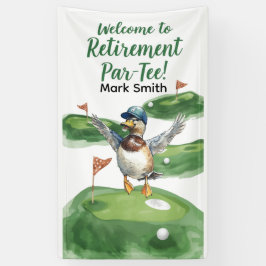 GOLF PENSIONERING T-shirt off ParTee voor golfer Spandoek