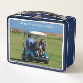Golf Photo Caddy Snacks Golfer's Metal Lunch Box (Devant)