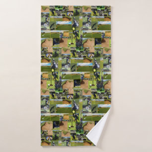 Golf Photo Collage Badhanddoek