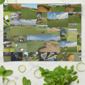 Golf Photo Collage, Serviette de thé (Plié)