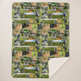 Golf Photo Collage Sherpa Deken