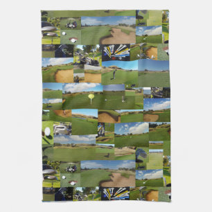Golf Photo Collage, Tea Towel Theedoek