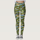 Golf, Photo Collarge, Dames Leggings (Devant)