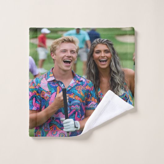 Golf Photo Customize Personalize (Gant de toilette)