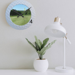 Golf Photo Toujours Fore Funny Horloge pour les go