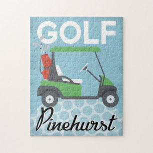 Golf Pinehurst - Retro Vintage Travel Legpuzzel