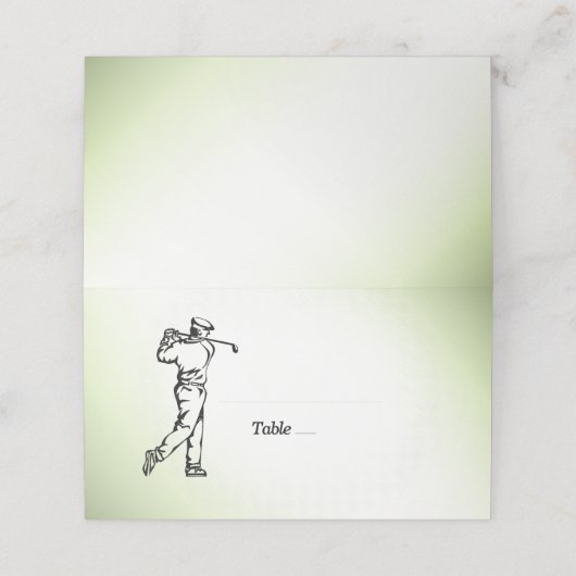 Golf Place Cards (Buitenkant ongevouwen)