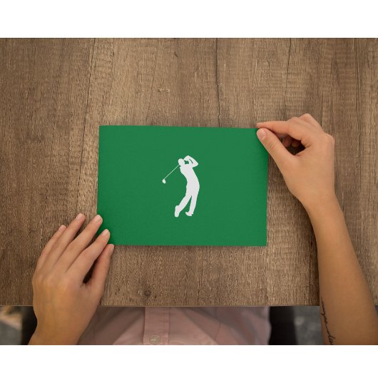 Golf platte notitiekaart