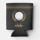 Golf Player Custom Name & Monogram Elegant Classic Blikjeskoeler (Voorkant)