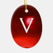 GOLF PLAYER, GOLFER RED RUBY MONOGRAM KERAMISCH ORNAMENT (Achterkant)