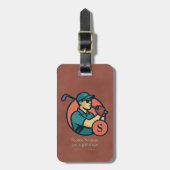 Golf Player Modern cool brick-red  Bagagelabel (Voorkant verticaal)