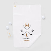 Golf Player Monogram logo serviette de golf (En situation)