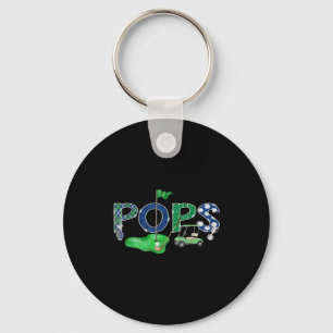 Golf pops hole in one golf 1e verjaardag jongensfe sleutelhanger