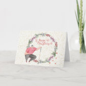 Golf Prettig Kerst Gofer met Kerstkrans  Kaart (Voorkant)