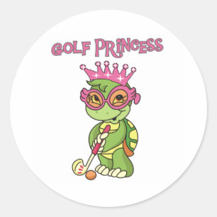Golf Princess Ronde Sticker