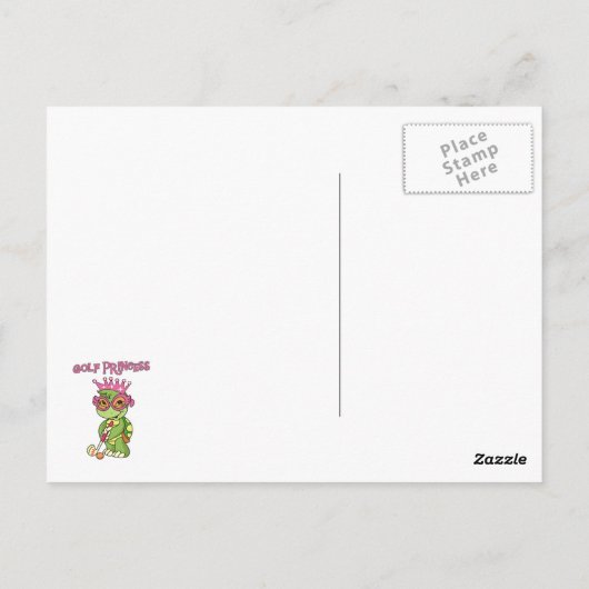 Golf Princess T-shirts en Gifts Briefkaart (Achterkant)