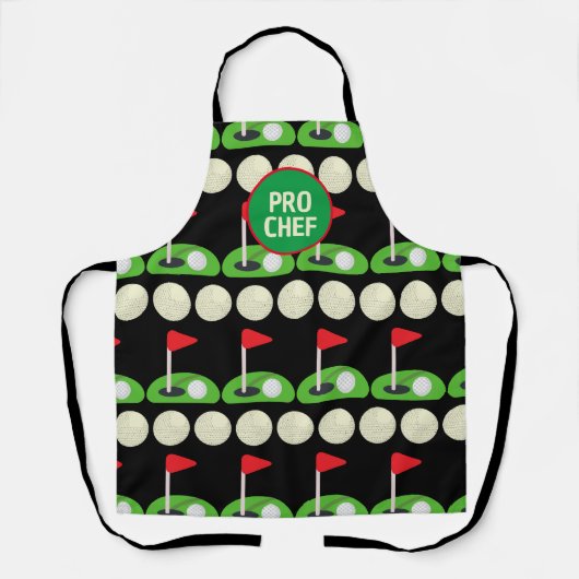 Golf Pro Chef All-over Print Apron aanpassen Schort (Voorkant)