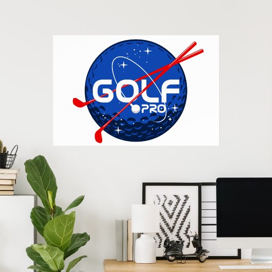 Golf Pro Poster (Thuiskantoor)