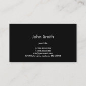 Golf Pro Professional Classy Dark Visitekaartje (Achterkant)