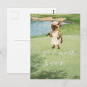 Golf Profiteer snel van golfer golfing op groen Briefkaart (Voorkant / Achterkant)