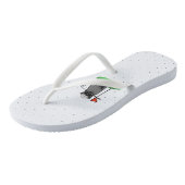 Golf Pug Golf (zwart) Cute Dog Funny Teenslippers (Schuin)